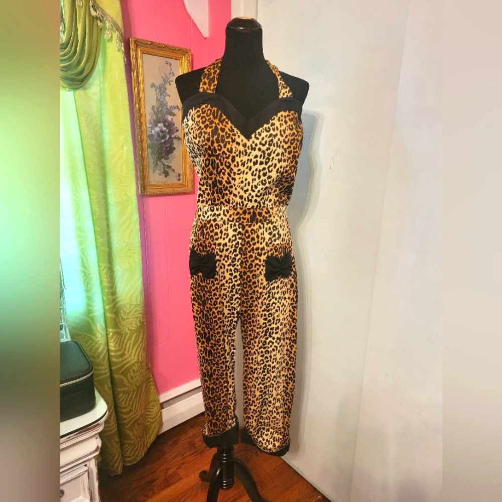 Leopard print jumpsuit
